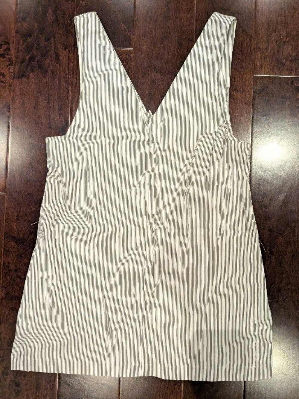 Striped V Neck Shift Dress Tunic Meg Shop XS
